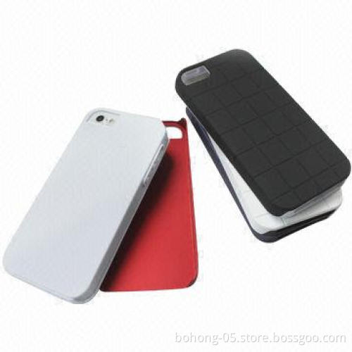 Cases for iPhone 5, Made of PC + Silicone, Two-piece, Background of the Grid
